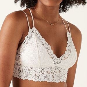 PINK Longline Lace Strappy Bralette